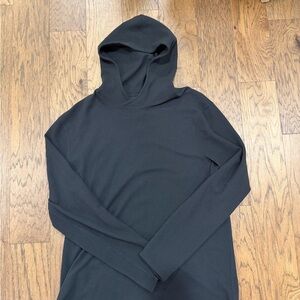 Lululemon Men’s Cotton-Blend Waffle Knit Black Hoodie XL